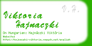 viktoria hajnaczki business card