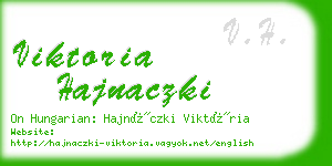 viktoria hajnaczki business card